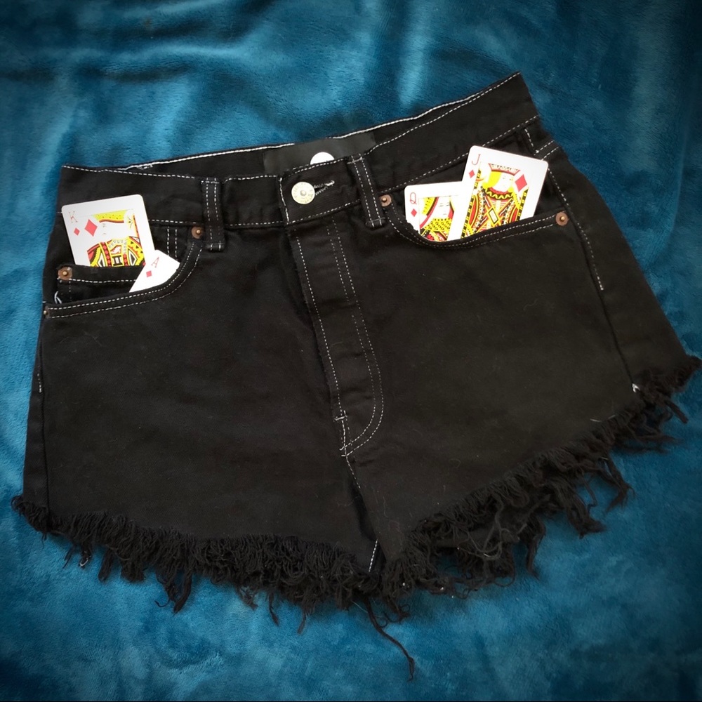 After Party Levi x Nasty Girl Distressed Shorts 26